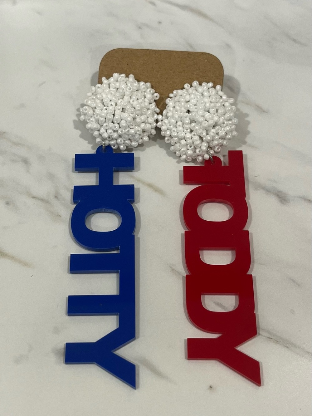 OLE MISS - Hotty Toddy pierced earrings.  University of Mississippi